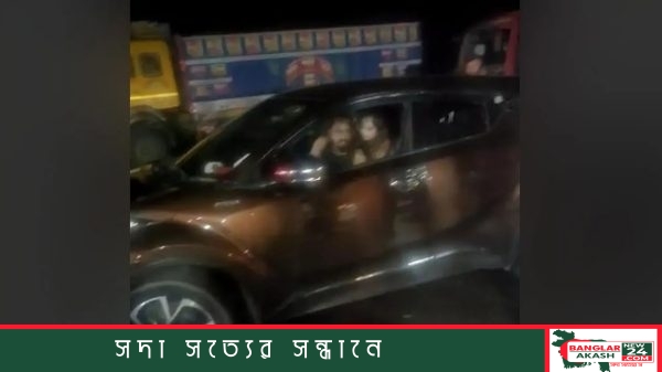 ফরিদপুরের ভাঙ্গা হাইওয়ে থানা সংলগ্ন ঢাকা-খুলনা মহাসড়কের দৃশ্য